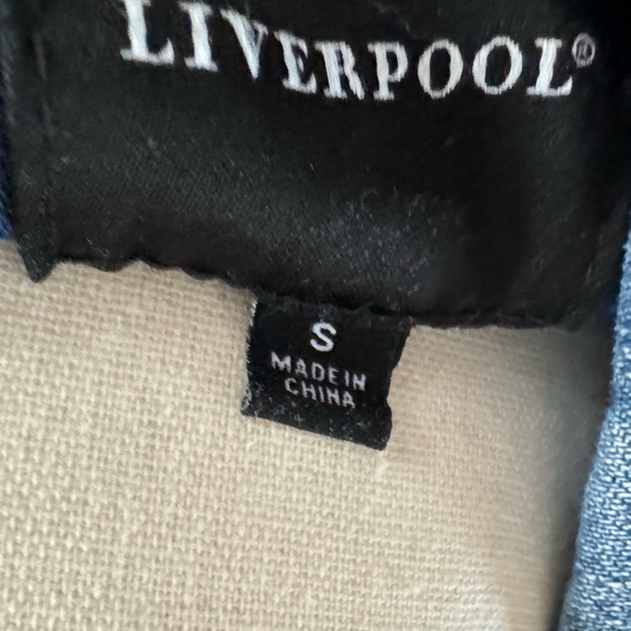 Liverpool Shirt Style long Jean jacket size Small - Picture 8 of 8